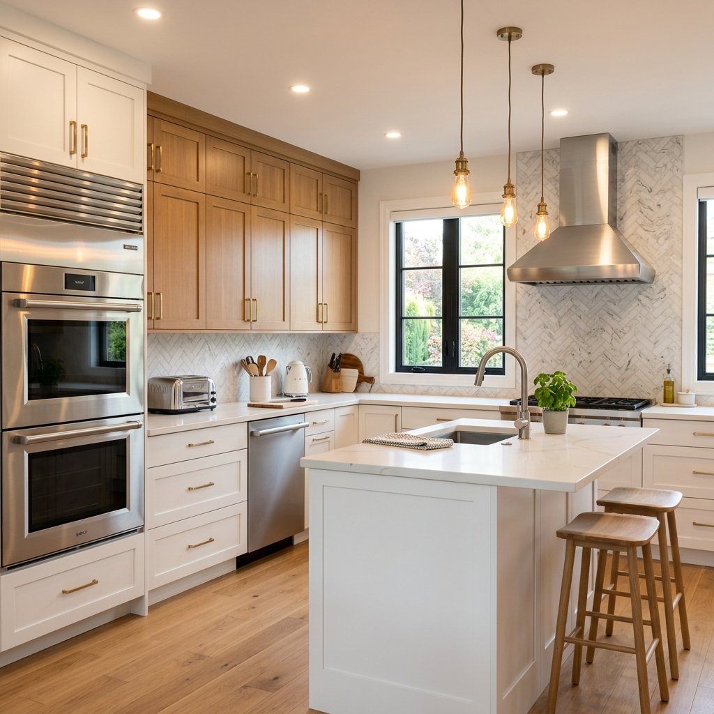 Cozinha pronta para apresentação imobiliária